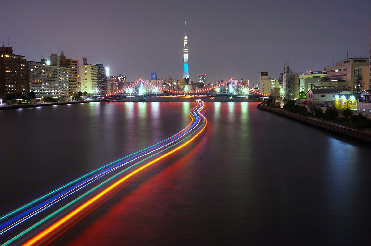 隅田川の夜景に魅せられて