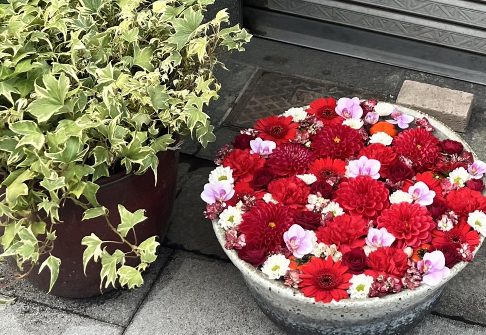  深川花手水